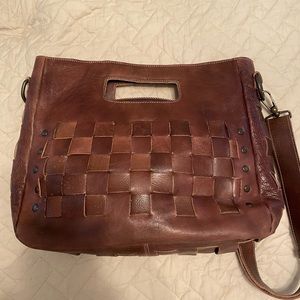Genuine leather crossbody